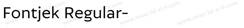 Fontjek Regular字体转换
